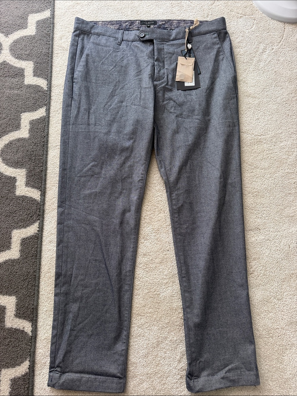 Ted Baker Slim Fit Mini Design Trousers